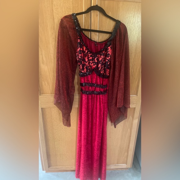 Halloween or cosplay  outfit - Ted and Black Long Sleeve Dress- large - Picture 1 of 5